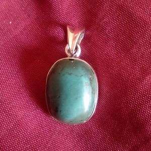 Turquoise Gemstone Silver Pendant