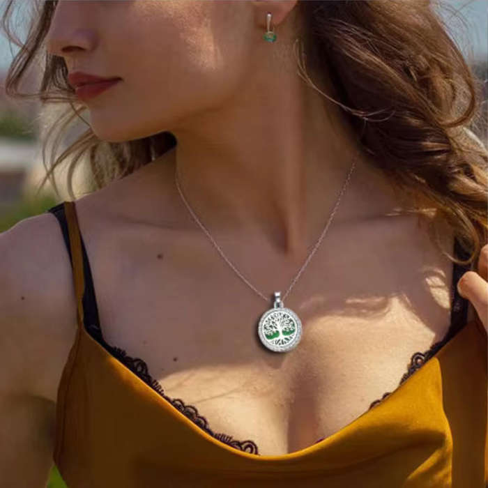 Stainless Steel Tree of Life Oil Diffuser Locket