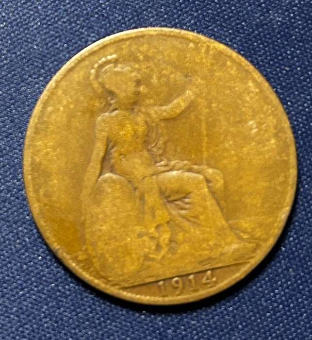 1914 One Penney Georgivs v dei gra:britt:omn:rex fid:def:ind:imp