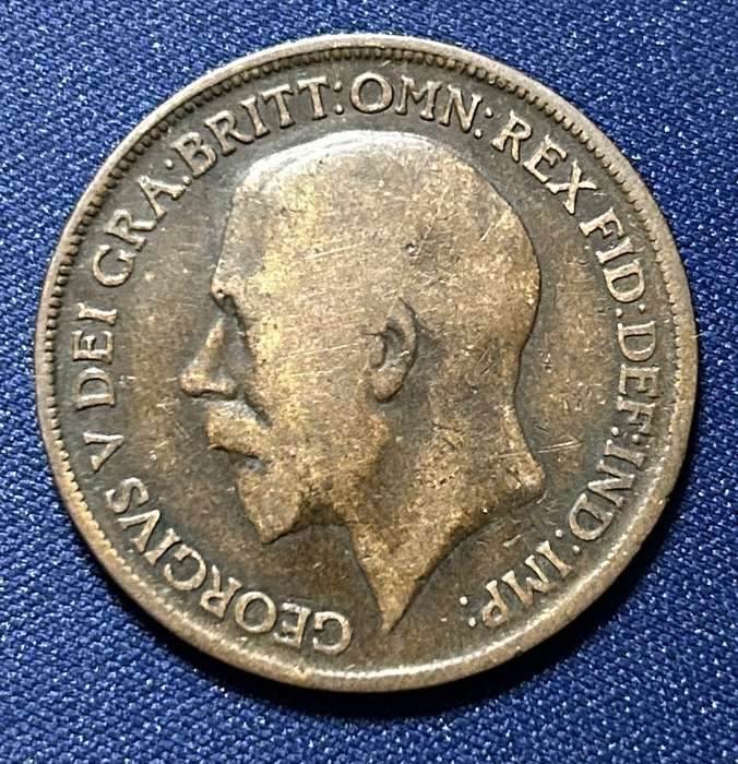 1917 One Penney Georgivs v dei gra:britt:omn:rex fid:def:ind:imp
