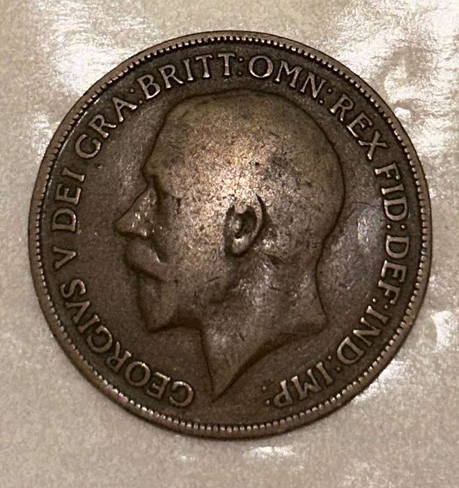1919 One Penney Georgivs v dei gra:britt:omn:rex fid:def:ind:imp