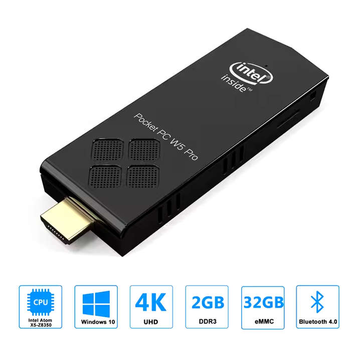 New Mini PC Stick Pocket PC Intel Atom Z8350 & Windows 10 Pro 2GB RAM 32GB ROM