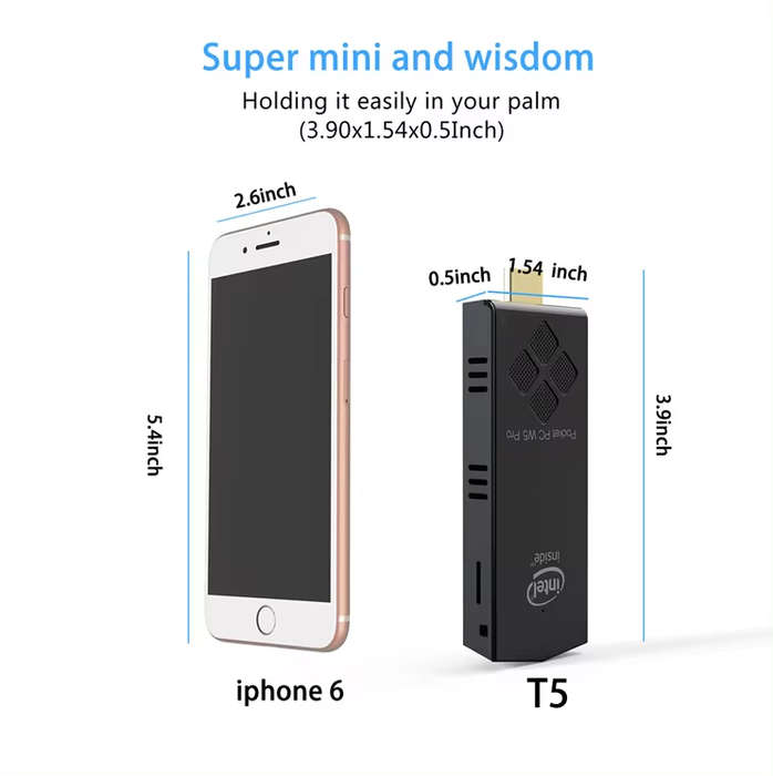 New Mini PC Stick Pocket PC Intel Atom Z8350 & Windows 10 Pro 2GB RAM 32GB ROM
