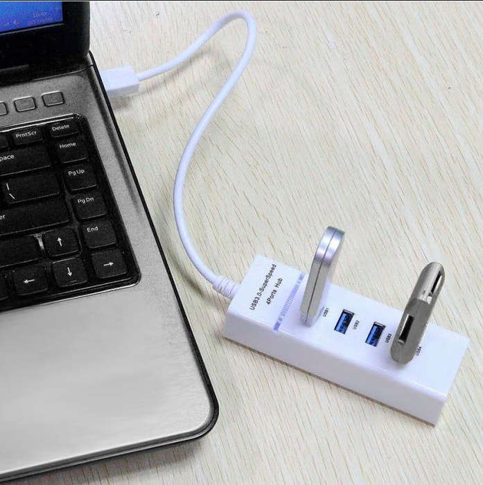 4 Port USB Hub High Speed USB 3.0: 5Gbps All Computers & Consoles