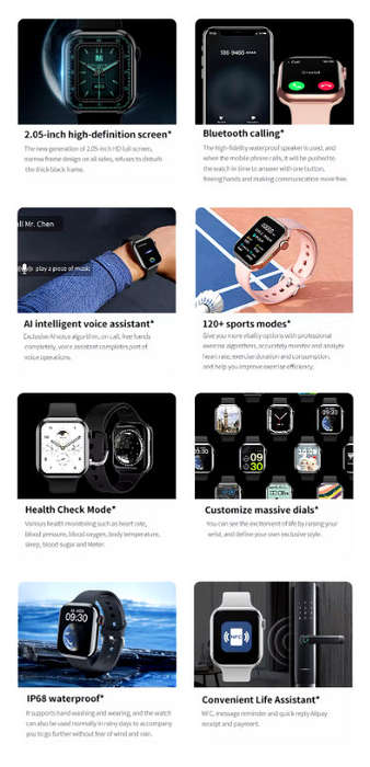 2024 LM70 Max Smart Watch Wireless Charging Bluetooth Calls Unisex Watch