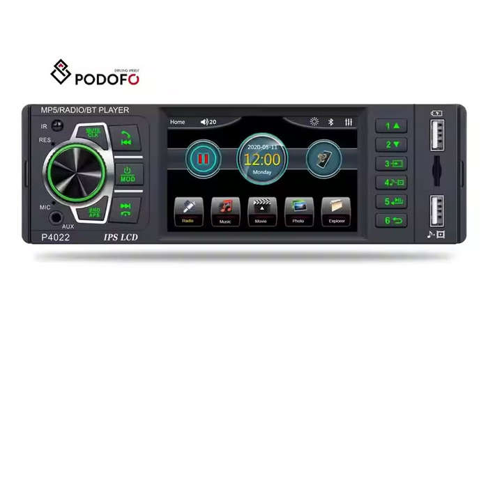 Digimark 3.8" Autoradio 1 Din IPS Touch Screen Audio Stereo FM BT With Remote