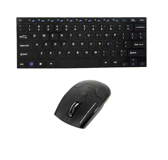 Alloy Material Wireless Keyboard and Mouse Set, Compact and Elegant Design, Gold Black