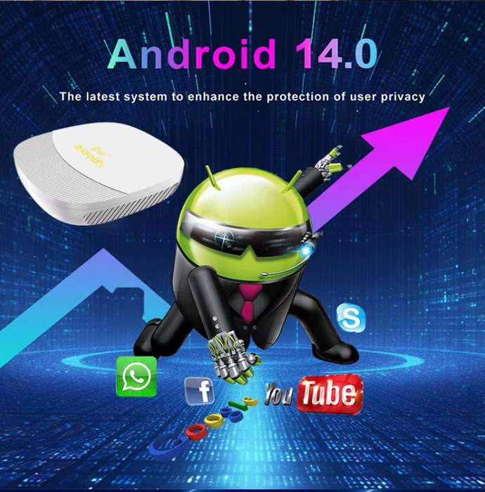 Latest Gen Android 14 8K TV98 MAX with 2GB Ram TV Box & ATV OS,  H313 Cpu Dual Band WiFi, BT5.2