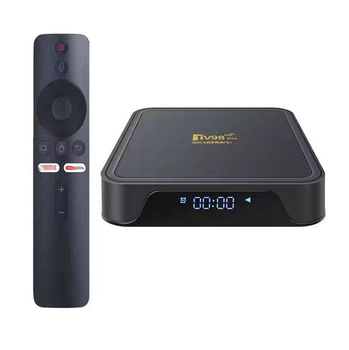 Android 14 8K TV98 with 2GB Ram TV Box & ATV OS, H313 Cpu Dual Band WiFi, BT5.2