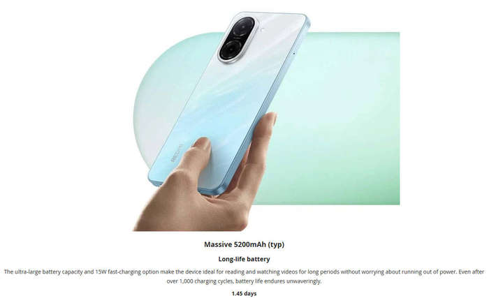 Xiaomi Redmi A5 Dual Sim 128GB - Ocean Blue 6.88 120Hz Display