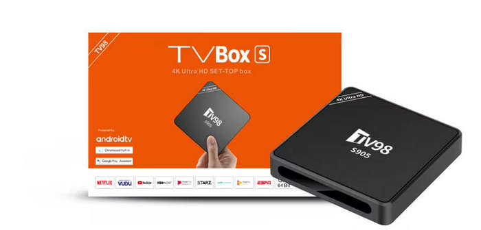 Android 15 4K TV98 Amlogic S905 Cpu DDR4 Ram 4GB