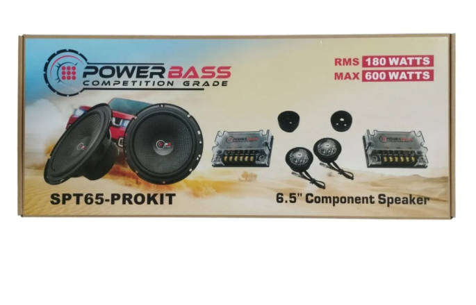 Powerbass SPT65-Pro Kit 600 Watts 6.5 inch Mids & Tweeters Kit