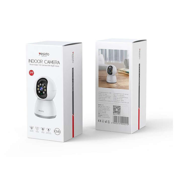 YESIDO - KM11 - Smart Indoor HD Camera With Night Vision - White