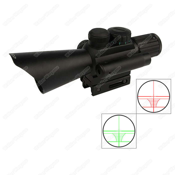 M7 4X30EG Illuminated Rifle Scope With Red Laser 819