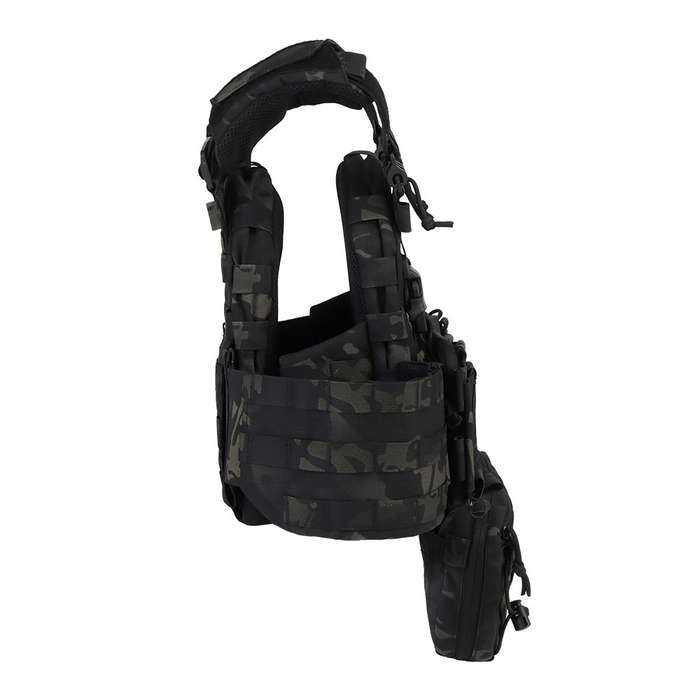 WST ARC Tactical Molle Vest With Belly Pouch -Multicam Black