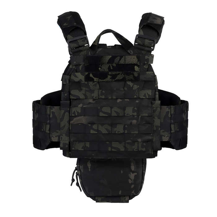 WST ARC Tactical Molle Vest With Belly Pouch -Multicam Black