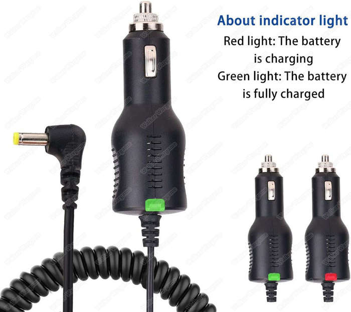 ABBREE 12-24V Car Charge Cable Line for BaoFeng Radio UV-5R, UV-82,