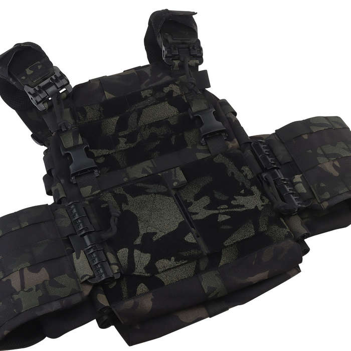 WST ARC Tactical Molle Vest With Belly Pouch -Multicam Black