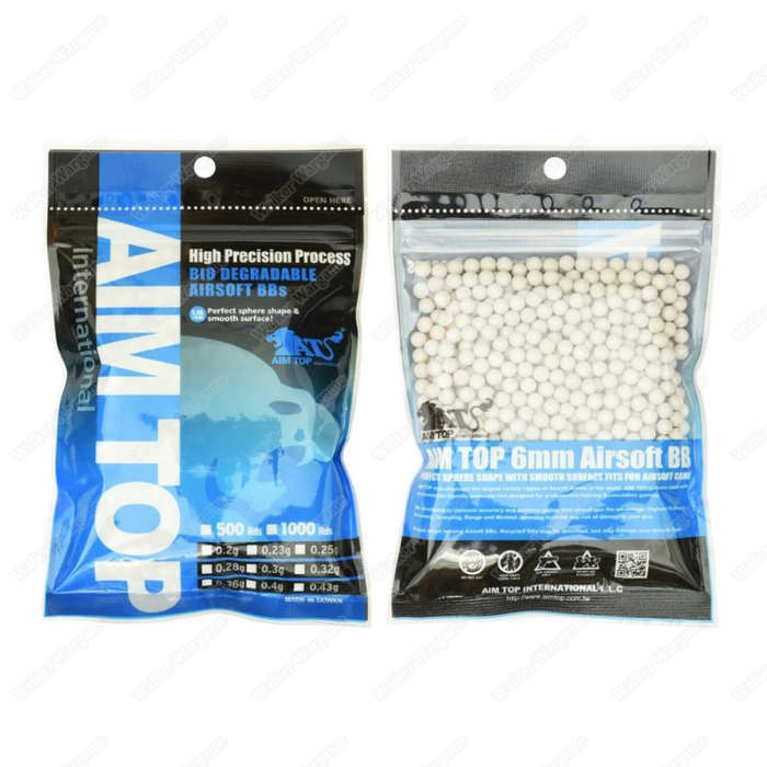 AIM TOP Heavy BIO 0.36g Sniper Precision BB 1000rds Pack