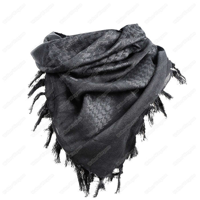 WST Mil Spec 100% Cotton Tactical Shemagh Black/ Grey