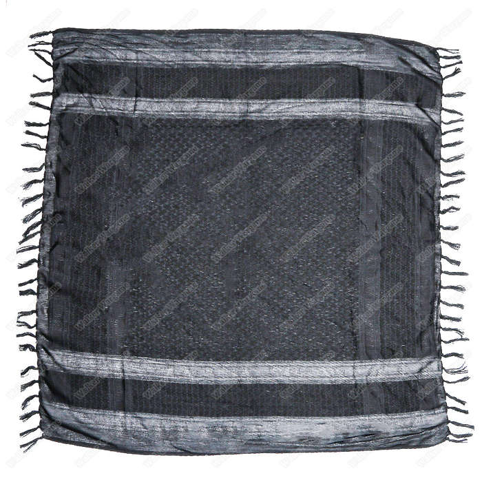 WST Mil Spec 100% Cotton Tactical Shemagh Black/ Grey