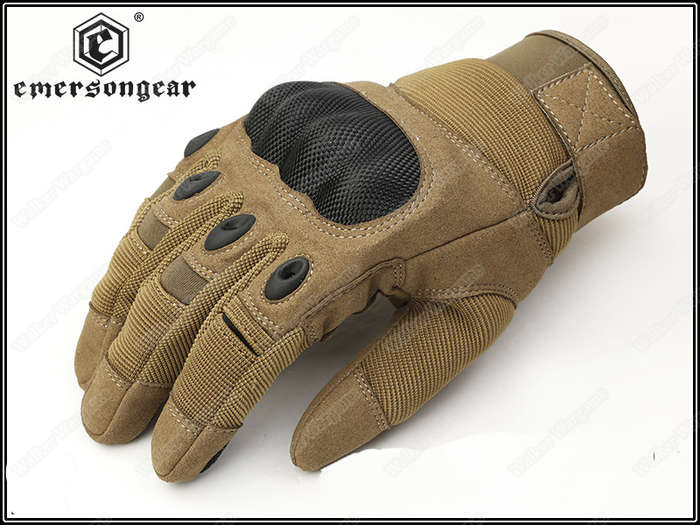 Emerson Assult Tactical Full Finger Hard Knuckle Gloves - OD Green M