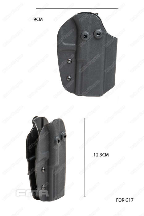 FMA KYDEX IWB OWB Left / Right Hand Holster For Glock Pistol Black Model A