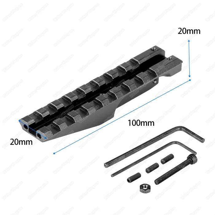 AK Rifle Front Sight Rail For Low Profile 20mm Weaver Base