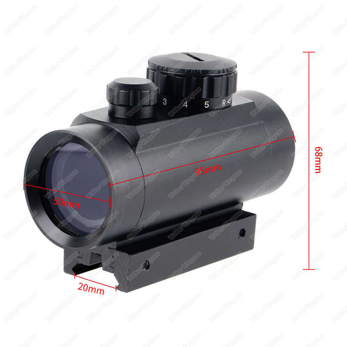 1x30 Illuminated Red Green Dot Sight for 11mm 20mm Dovetail Picatinny Rail 0103
