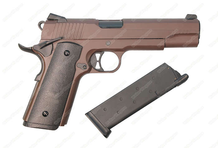 Double Bell 785S 1911 Moaon AAbe spartan Gas Blowback Airsoft Pistol - CRIMSON BROWN