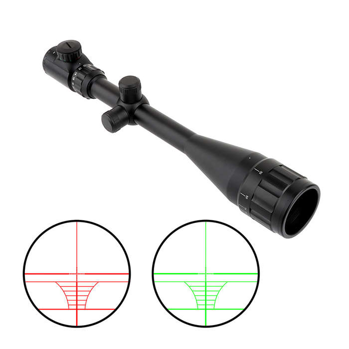 6-24x50 AOEG Red/Green Illuminated Rifle Scope With Mount