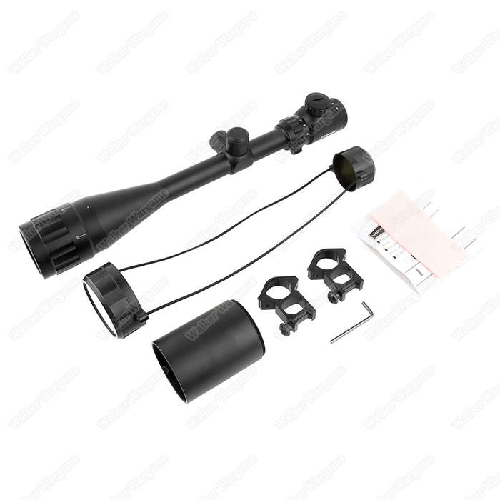 6-24x50 AOEG Red/Green Illuminated Rifle Scope With Mount