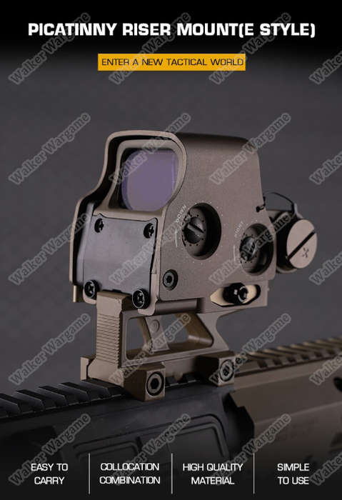 WST Picatinny Riser Mount E style - EX-058 Black