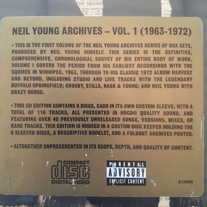 Neil Young - Neil Young Archives: Vol. I (1963-1972) [8 CD Box Set] (2009)  *NEW, sealed