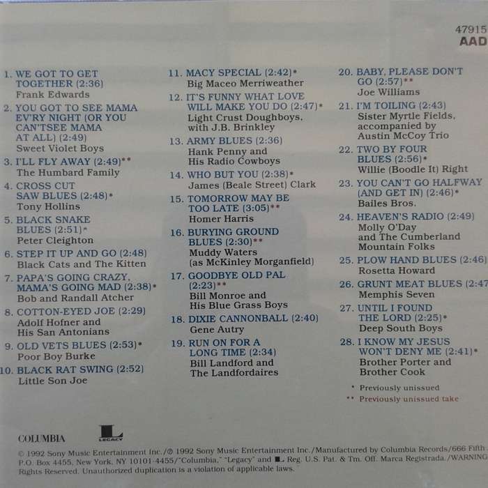 Roots N' Blues: The Retrospective (1925-1950) - Various Artists [4 CD Box Set] (1992)