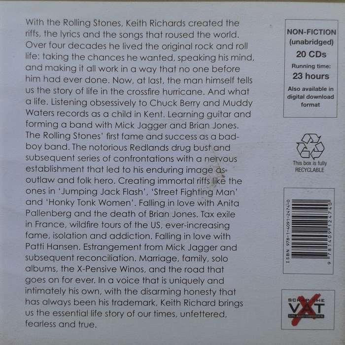 Keith Richards - Life [20 CD Audiobook read by Johnny Deep & Joe Hurley]