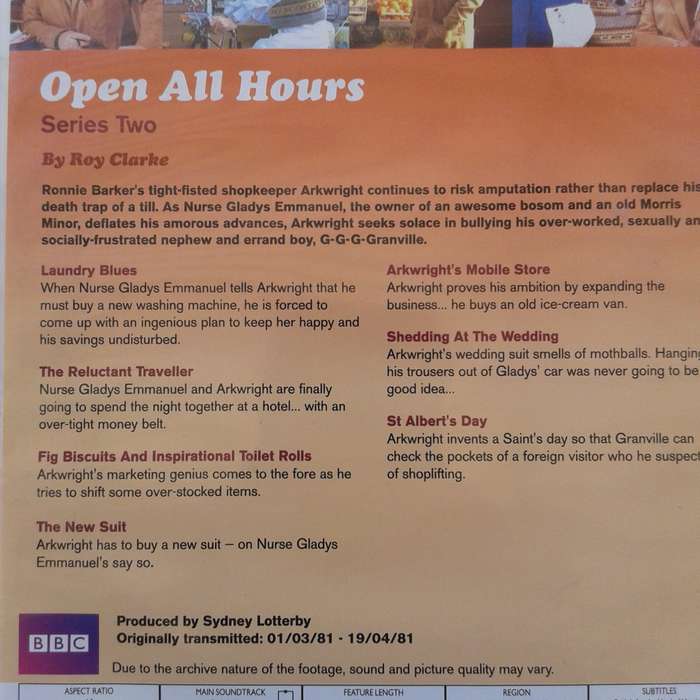 Open All Hours (David Jason / Ronnie Barker) - Series 1-4 [4 DVD bundle]