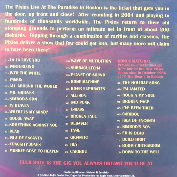Pixies - Live At The Paradise In Boston [DVD] (2006)