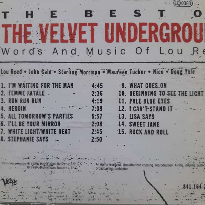 The Velvet Underground - The Best Of The VU (Words And Music Of Lou Reed) [Import CD] (1989)