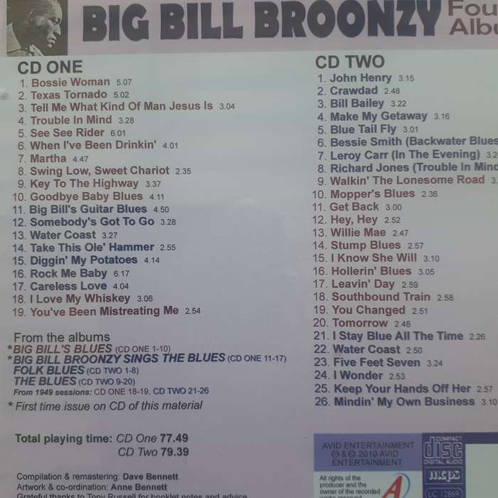 Big Bill Broonzy - Four Classic Album Plus (2CD Import) (2010)
