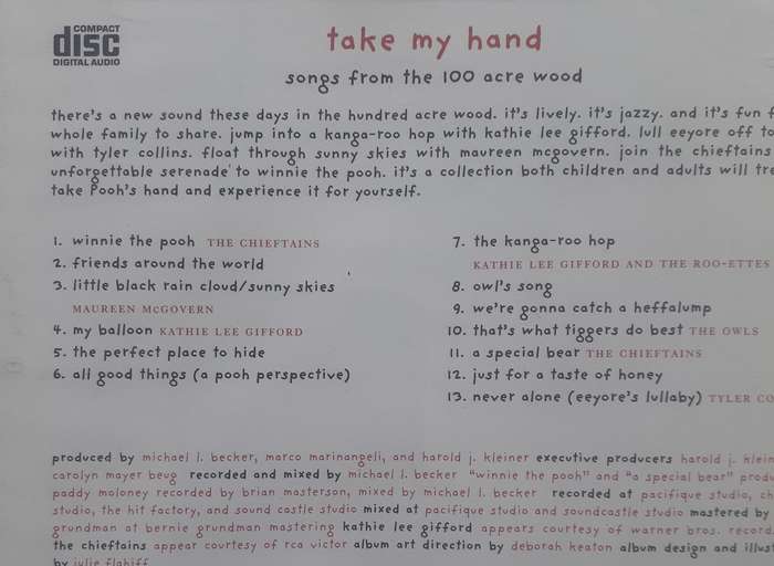 Take My Hand: Songs From The Hundred Acre Wood - Various (1995)