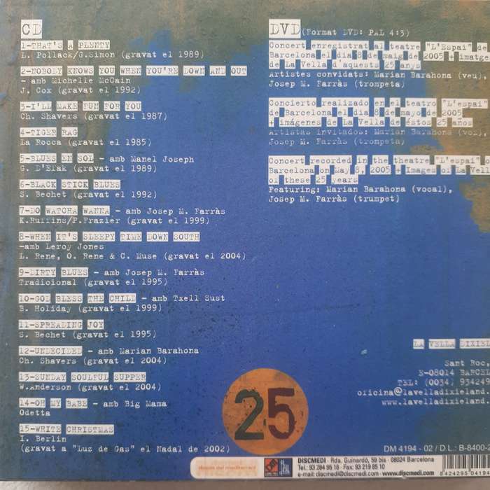 La Vella Dixieland - 25 (Import CD+DVD Digipak) (2006)    *Ragtime/Swing