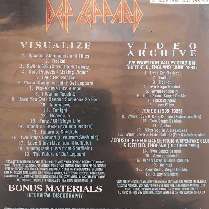 Def Leppard - Visualize / Video Archive [DVD] (2002)