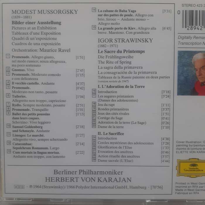 Mussorgsky / Ravel / Strawinsky / von Karajan / Berliner Phil. - Bilder Einer Ausstellung... (CD)