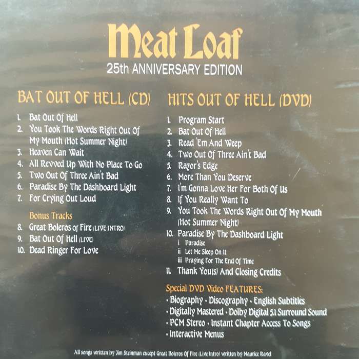 Meat Loaf - Bat Out Of Hell (25th Anniversay Ed) [DVD + CD]