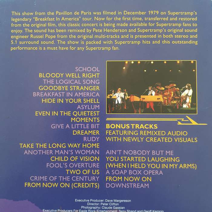 Supertramp - Live In Paris '79 [Blu-ray]