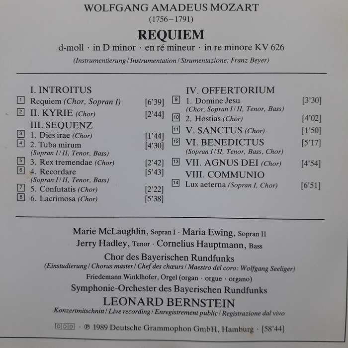 Mozart / McLaughlin / Ewing / Hadley / Bernstein - Requiem [Import CD]
