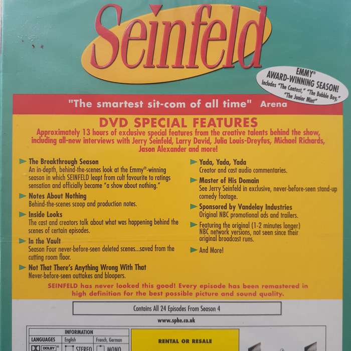 Seinfeld - Season 4 [4 DVD set]    *NEW, sealed