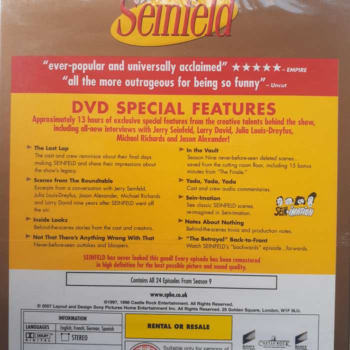 Seinfeld - Season 9 [4 DVD set]    *NEW, sealed