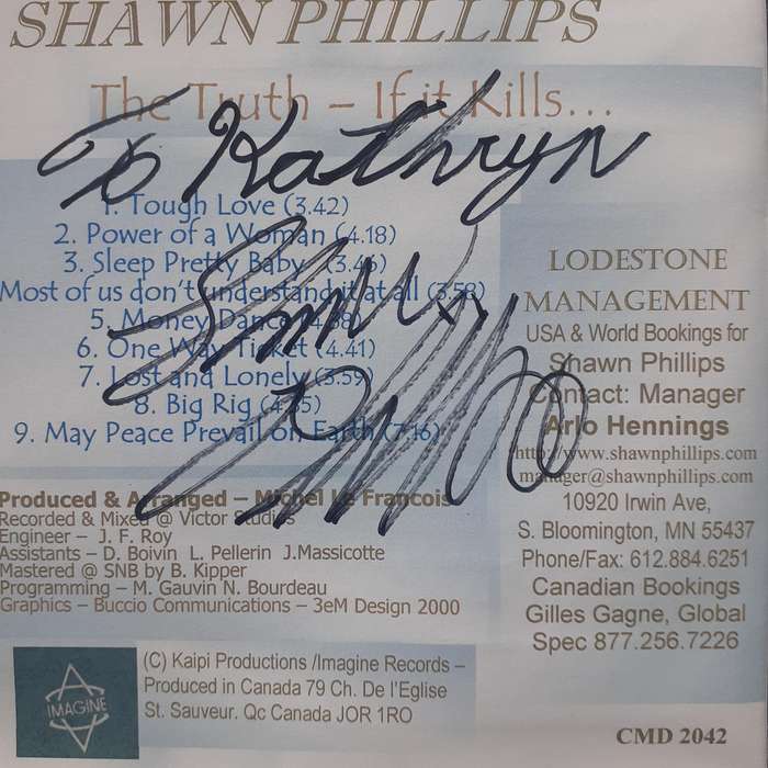 Shawn Phillips - The Truth If It Kills [AUTOGRAPHED]
